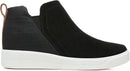 Ryka Women's Vera Wedge Sneaker Black Leather 7.5 M - Brand New