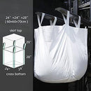 DEEBREE 66 GALLON FIBC BULK BAG 3 PACK 24"L X 24"W X 28"H 2200LBS - WHITE - Like New