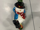KRINGLE EXPRESS OVERSIZED RESIN SLEEPING CHARACTER - SNOWMAN - Like New