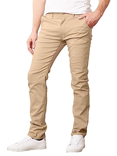 L/MSSTP-100KK-34/30 GALAXY BY HARVIC SIZE 34/30 TAN KHAKKI PANTS - Brand New