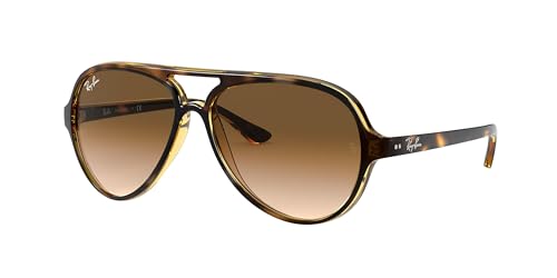 RAY-BAN RB4125 `CATS 5000 AVIATOR` LIGHTHAVANA CLEARGRADIENTBROWN BROWN LENSES - Like New