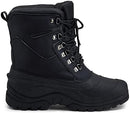 Jousen Men's Waterproof Snow Boots Black Insulated Winter Boot - Size 8 - Like New