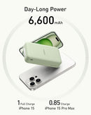 ANKER POWER BANK, CERTIFIED 15W ULTRA FAST MAGSAFE COMPATIBLE CHARGER - GREEN - Like New