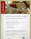 Sunbeam Heated Throw Latice Eggplant Purple 50"x60" 3 Heat Settings Reversible - Brand New