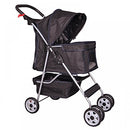 Black 4 Wheels Pet Stroller Travel Folding Carrier 04T - B012JQ36BW - Brand New