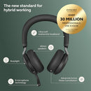 JABRA EVOLVE2 75 PC WIRELESS HEADSET 8-MICROPHONE DUAL FOAM STEREO - BLACK - Like New