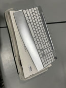 GAMCATZ WIRELESS KEYBOARD MOUSE FULL-SIZED ERGONOMIC KEYBOARD WRIST REST -WHITE - Like New