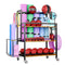 Easycom Home Gym Storage 4 Tier Large Capacity Rack for Dumbbells - BROWN - Like New