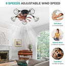 OSGNER Ceiling Fans with Lights Low Profile Lighting Ceiling Fans - Brand New