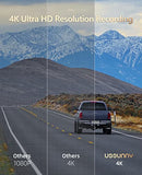 USSUNNY DASH CAM FRONT 4K AND REAR 1080P DUAL CAR CAMERA 3" TOUCHSCREEN - BLACK - Like New