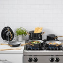 CUISINART CULINARY CERAMIC COOKWARE SET, 10 PIECE KITCHEN COOKWARE, 34CG-10BK - Like New
