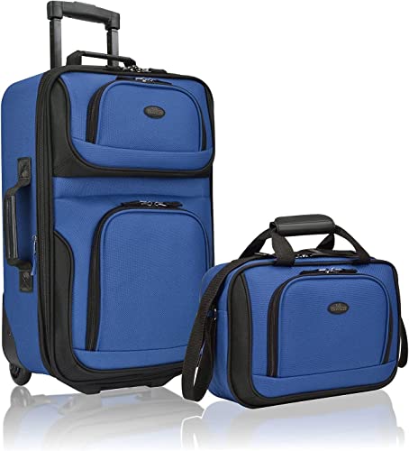 US TRAVELER U.S. TRAVELER RIO LIGHTWEIGHT CARRY-ON SUITCASE 20" - ROYAL BLUE - Brand New