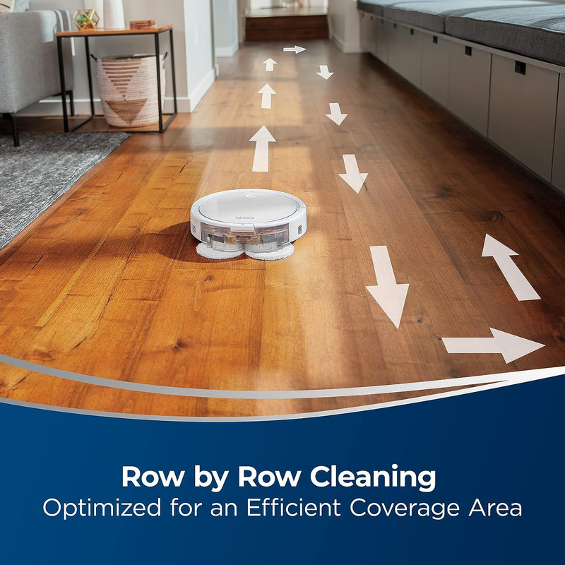 Bissell SpinWave Hard Floor Expert Pet Robot, 2-in-1 Mop & Vacuum, 3115 - WHITE - Like New