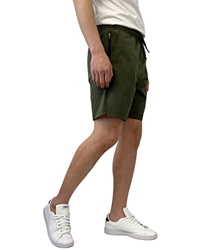 SOUTHPOLE MEN'S QUICK-DRY WATER RESISTANT NYLON SHORTS SIZE MEN L OLIVE - Like New