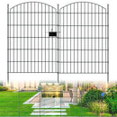 RICHMEN 10 Panels Garden Fence Dog Fence Outdoor for Yard - Black - Like New