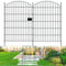 RICHMEN 10 Panels Garden Fence Dog Fence Outdoor for Yard - Black - Like New