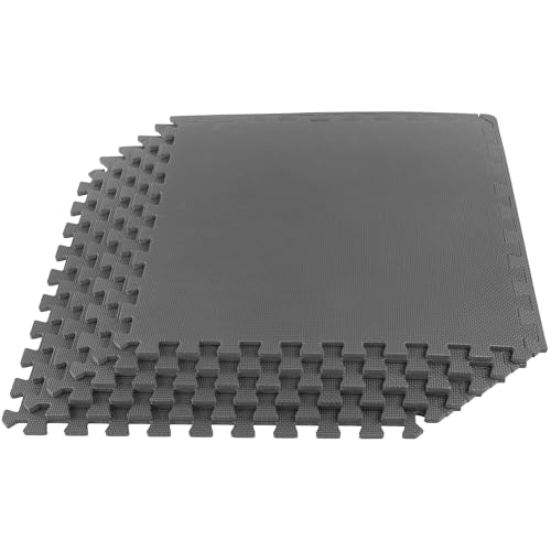 Stalwart Foam Mat Floor Tiles Interlocking EVA Foam Padding Soft Flooring Gray - Brand New