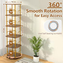 LAUXERY 5 TIER ROTATING BOOKSHELF, 360° SPINNING BOOKSHELF TOWER, SPACE SAVING - Like New