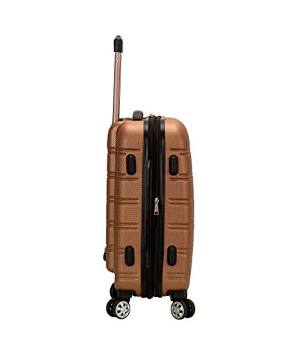 ROCKLAND MELBOURNE HARDSIDE EXPANDABLE SPINNER WHEEL LUGGAGE CARRY-ON 20"- BROWN - Brand New