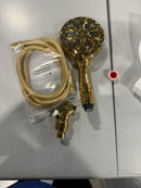 SPARKPOD 10-FUNCTION HANDHELD SHOWER HEAD - EGYPTIAN GOLD - Like New