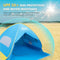 XIXIKANK 2 Seconds Easy Setup Pop-Up Beach Tent for 2-3 Persons - BLUE/YELLOW - Like New