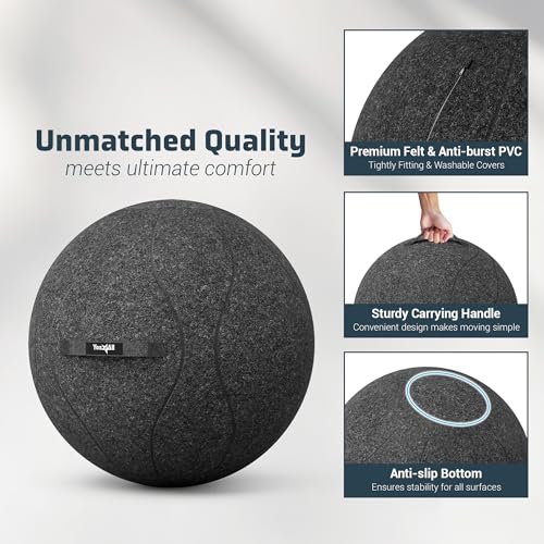 YES4ALL EXERCISE OFFICE 400LBS CAPACITY YOGA WEIGHT SELF-STANDING - DARK GRAY - Like New