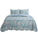 King Green Paisley 3-Piece Bedspread Coverlet Set (B07N7MJ73J) - Brand New