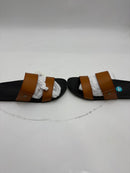 REEF CUSHION VISTA SANDALS - SIZE: WOMEN 8.5 - COGNAC/BLACK - Brand New