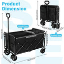 ARTIST'S DREAM HEAVY DUTY FOLDING WAGON, 220L LARGE CAPACITY, 450 LBS - BLACK - Like New