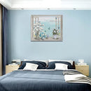Cotton Hydrangea Bathroom Wall Art Farmhouse Flower Butterfly Pictures Floral - Brand New