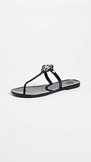 51148678 TORY BURCH WOMEN'S MINI MILLER FLIP FLOPS BLACK SIZE 11 - Like New