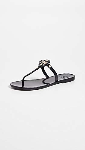 51148678 TORY BURCH WOMEN'S MINI MILLER FLIP FLOPS BLACK SIZE 11 - Like New