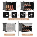 ROJASOP PORTABLE SHOE RACK ORGANIZER 6-TIER SHOE CABINET LF-XJ-002 - BLACK - Like New
