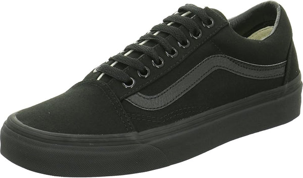 VANS OLD SKOOL UNISEX ADULTS' LOW-TOP TRAINERS, SIZE 7 - BLACK/BLACK - Like New