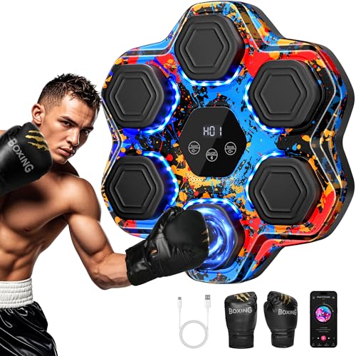 TGLLM Music Boxing Machine, Bluetooth Gloves Ball Box Mount Machine - Multicolor - Like New