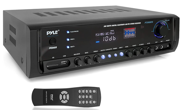 Pyle Wireless Bluetooth Power Amplifier System 300W 4 Channel Home PT390BTU Like New