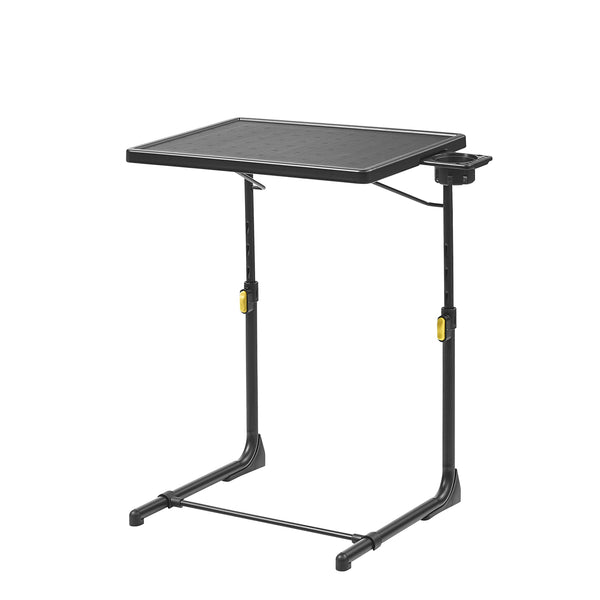 Living and More Tray Folding Table, Folding Table with Cup Holder - Black - Like New