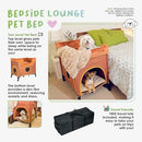 Petique Bedside Lounge Pet Bed, Medium SizePets Brown, 39.0"L x 22.5"W x - Like New
