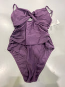 CUPSHE ONE PIECE BATHING SUIT - SIZE: WOMEN M - DARK PURPLE - Like New
