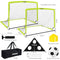 SAUBERE 6X4 FT KIDS SOCCER GOALS BACKYARD SET OF 2 PORTABLE OPTIC GREEN - Like New