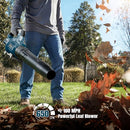 GEVEELIFE LEAF BLOWER CORDLESS 650CFM & 3 SPEED LEVELS LB-8195 - BLUE - Like New