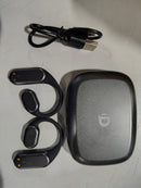 YISTAO TRUE BONE CONDUCTION HEADPHONES, OPEN EAR EARBUDS WITH EAR HOOKS - BLACK - Like New