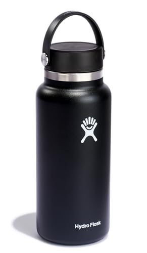 HYDRO FLASK WIDE MOUTH VACUUM INSULATED STAINLESS STEEL BOTTLE - BLACK - Like New