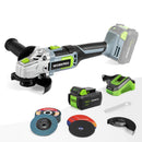 WORKPRO 20V CORDLESS ANGLE GRINDER KIT 4-1/2" TOOL 4.0AH FAST CHARGER, W125051A - Brand New