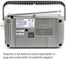 PANASONIC RF-2400 AM/FM RADIO - SILVER - Like New