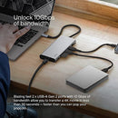 BELKIN 7-IN-1 USB-C HUB MULTIPORT ADAPTER DONGLE 4K 60HZ HDMI 100W POWER - GRAY - Like New