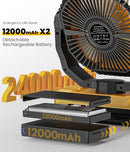 KORBOT 24000MAH CAMPING FAN RECHARGEABLE FANS PORTABLE - Scratch & Dent