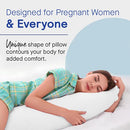 RESTOROLOGY PREGNANCY PILLOW 60 INCH C-SHAPED MATERNITY - WHITE - Like New