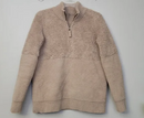 BDWCC20773 BAREFOOT DREAMS COZYCHIC MIXED SHEARLING PULLOVER SIZE LARGE - TAUPE - Like New