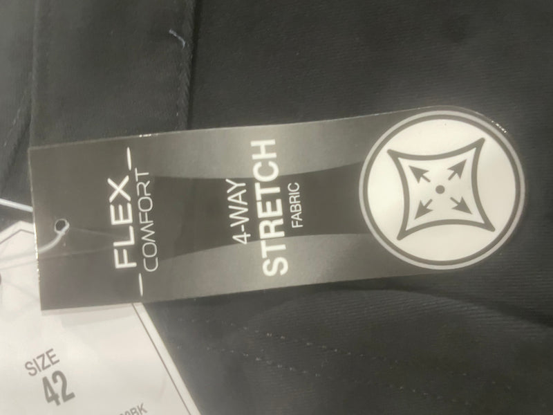 START FLEX COMFORT FOUR WAY STRETCH FABRIC SHORT - SIZE: MEN 42 - BLACK - Brand New